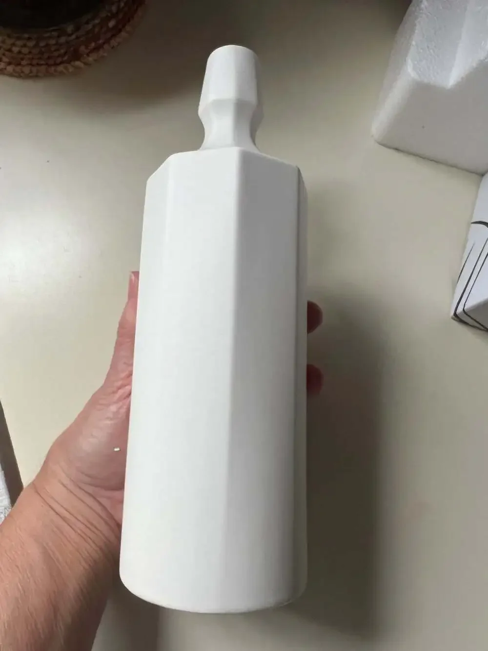 The Bright Angle Elixir Olive Oil Bottle 24 FL OZ Pour with Love White